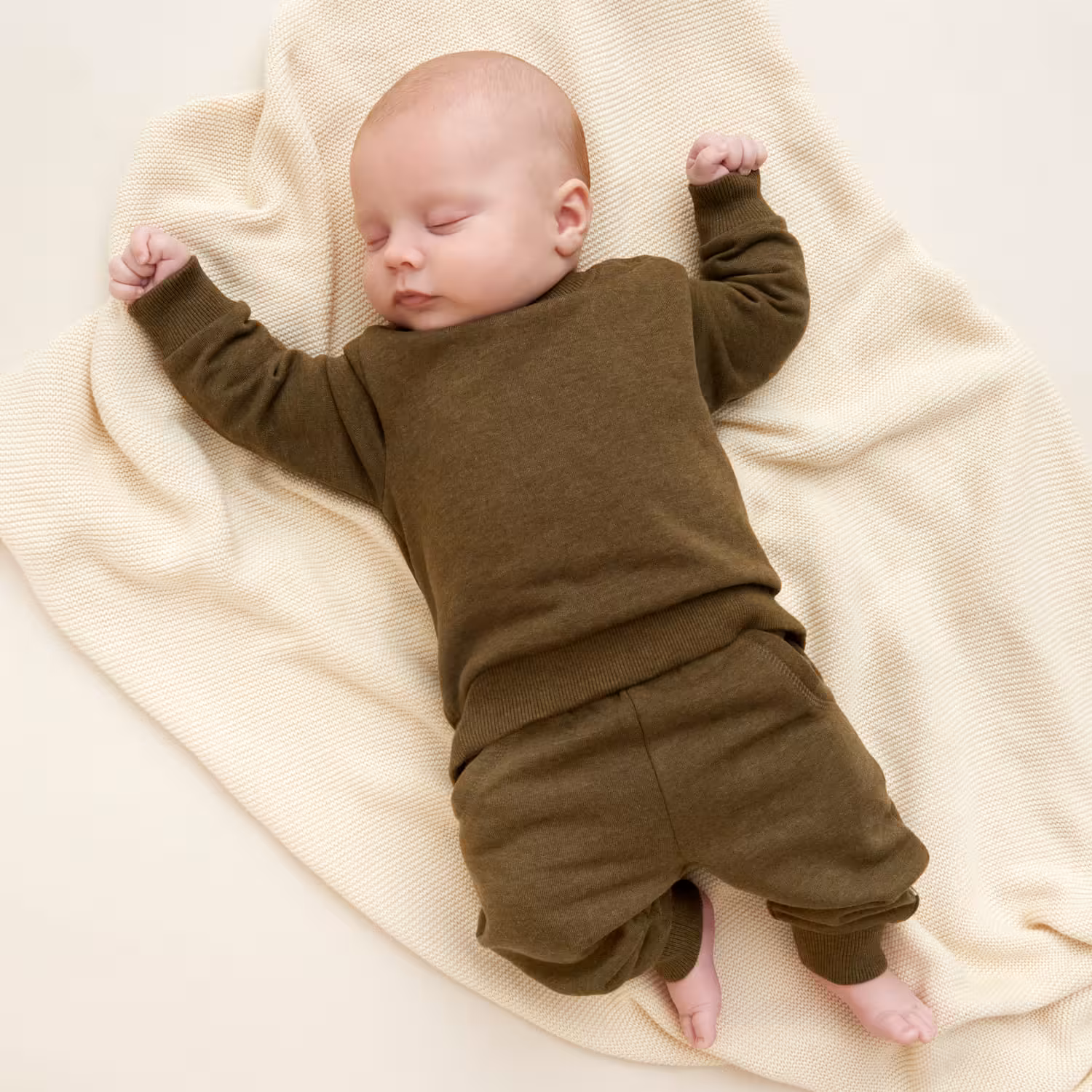 Minymo - Sweat Set (2-pcs) 6055 - Dark Olive