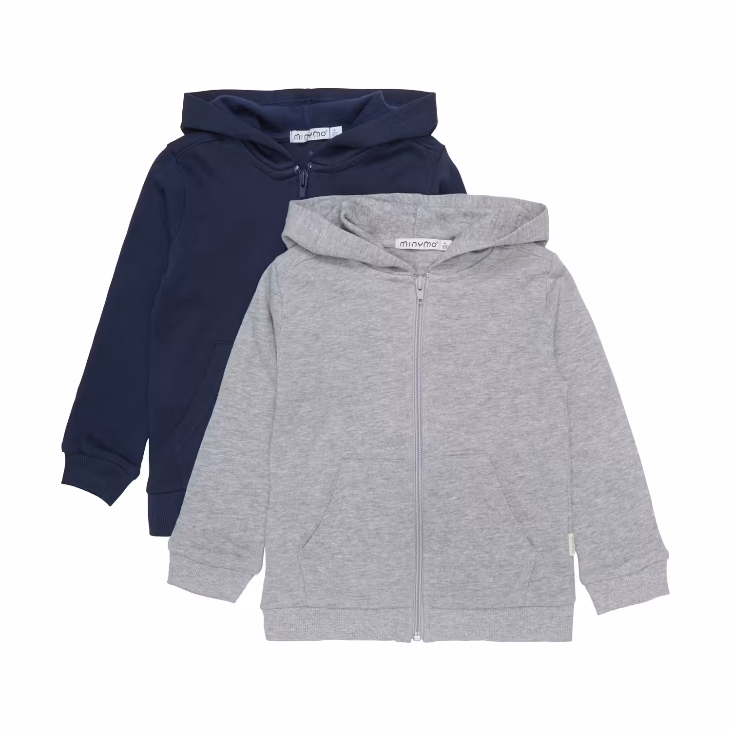 Minymo - Sweat Jacket hood (2-pack) 5752 - Grey Melange