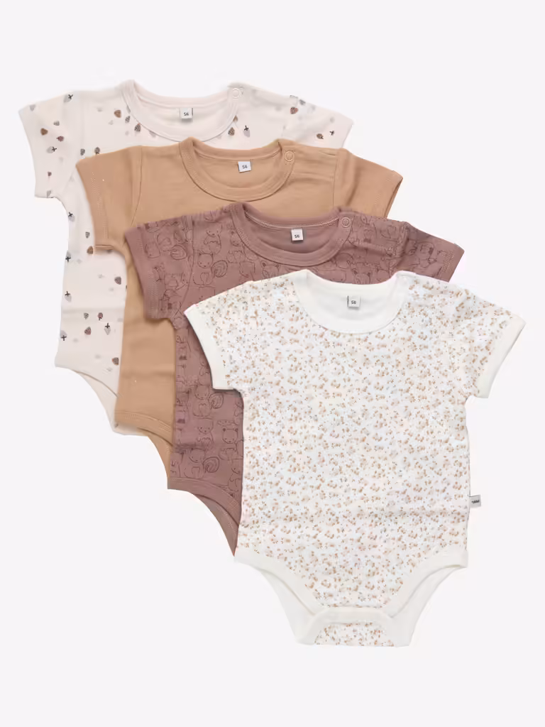 Pippi - Body SS AO-printed (4-pack) 3820 - Burlwood
