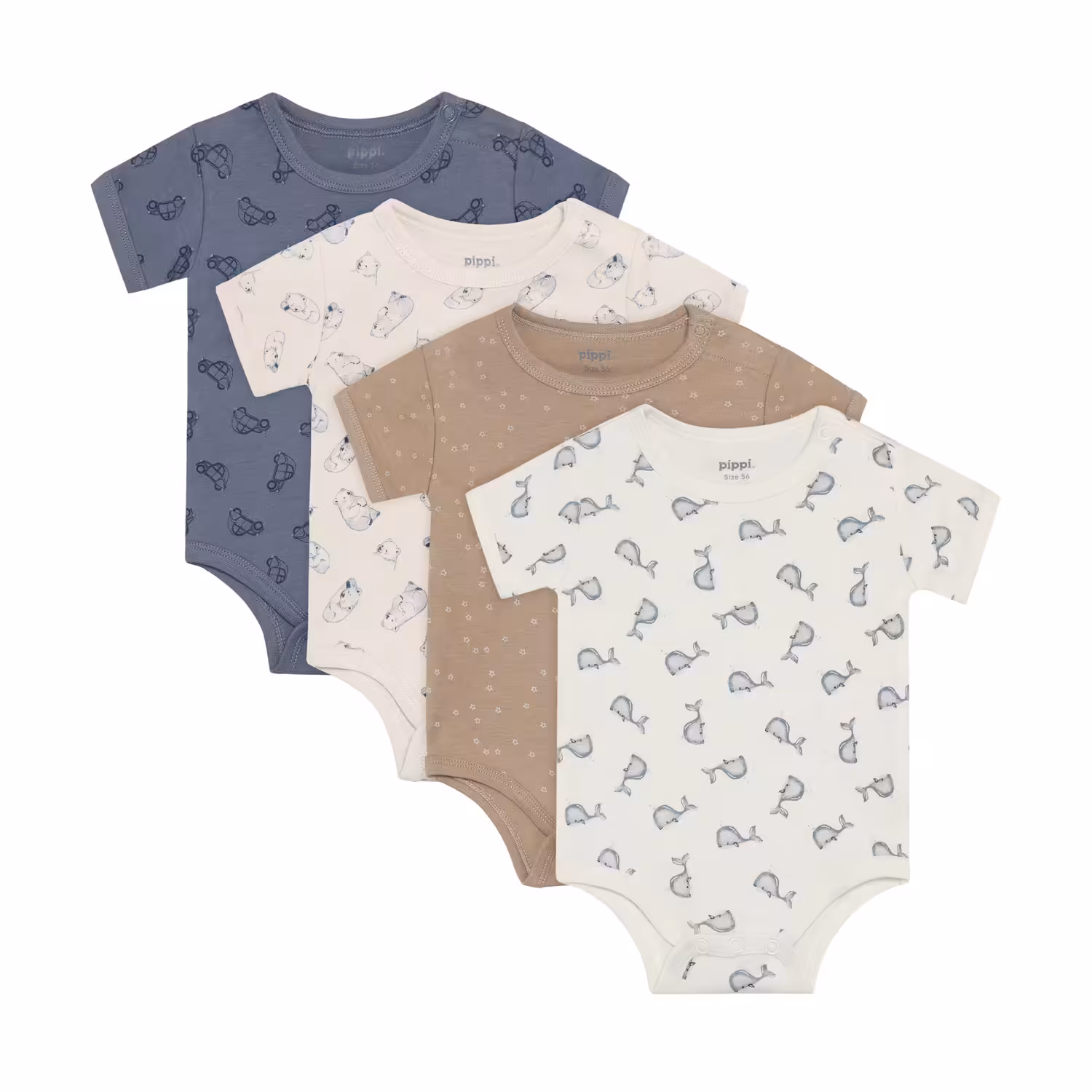 Pippi - Body SS AO-printed (4-pack) 3820 - Flint Stone