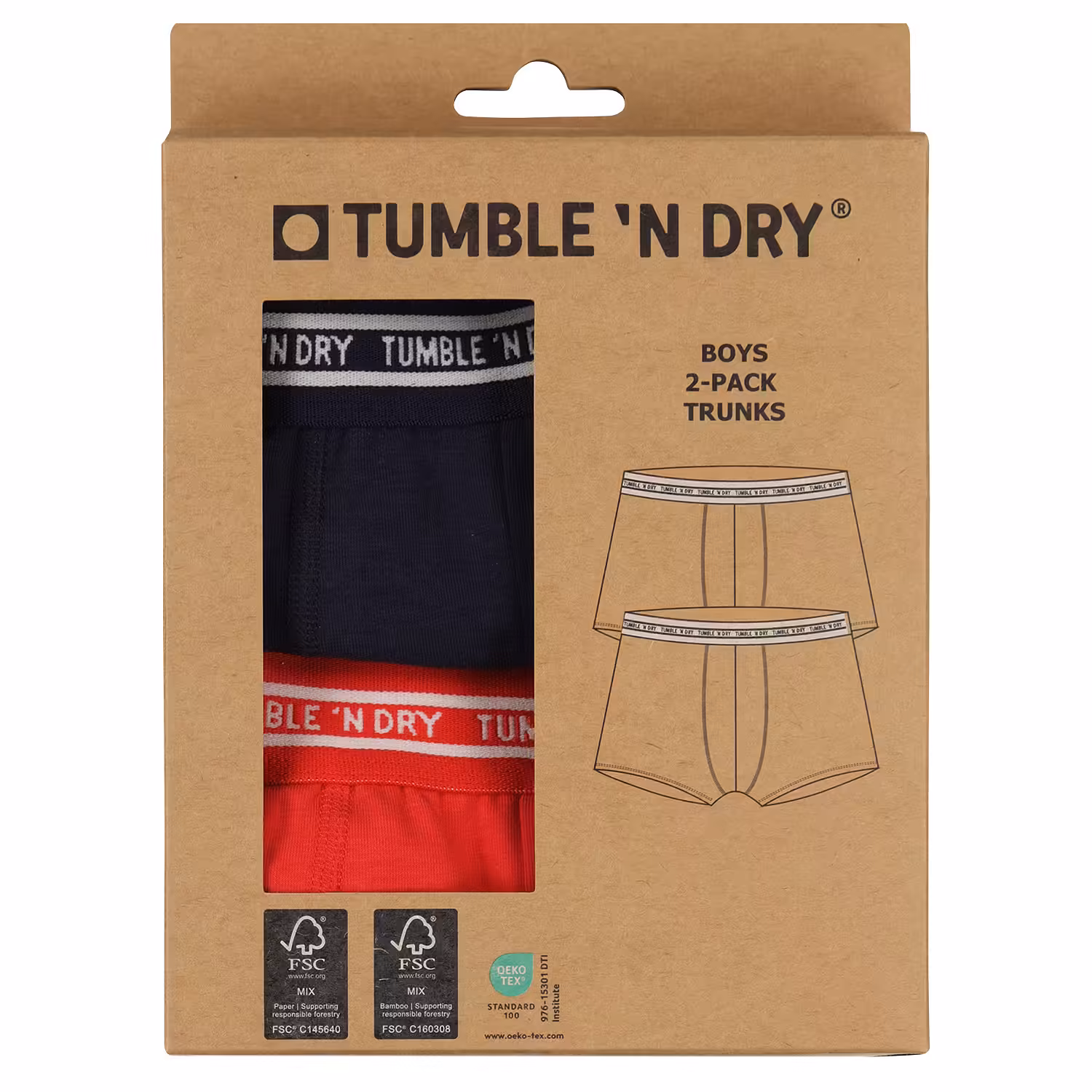 TND Trunks 2 pack 21525 - Flame Scarlet